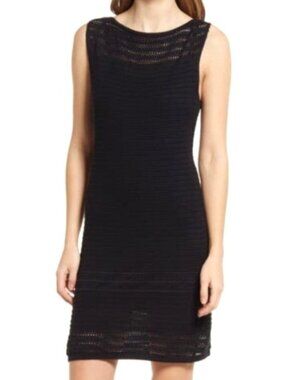 Tommy Bahama Women's Sz M Ava Bay Linen Sleeveless Crochet Knit Shift Dress